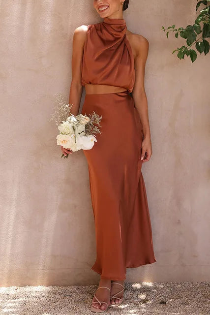 Women's - Satin Set - Elegant - Formal Style - Ideal for Parties