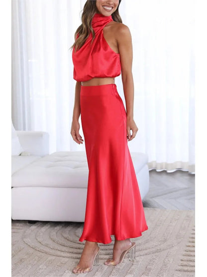 Women's - Satin Set - Elegant - Formal Style - Ideal for Parties