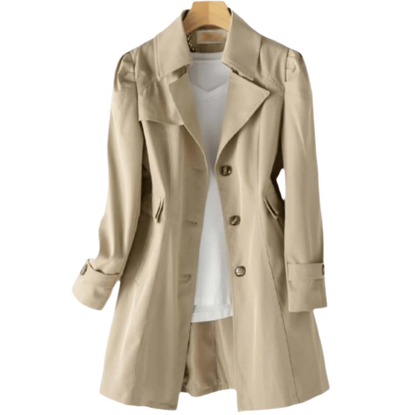 Women's Trench Coat Waterproof Adjustable Belt Elegant Timeless 6