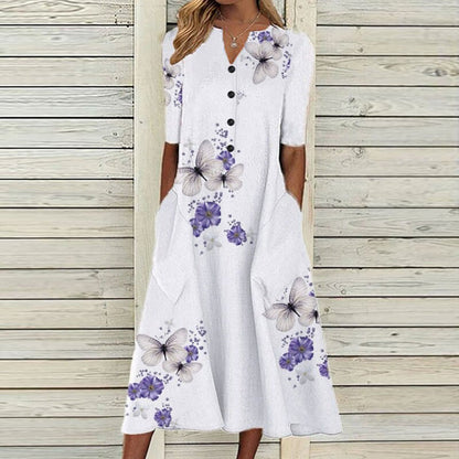 Women's - Midi Dress - Boho - Timeless Style - Ideal for Summer