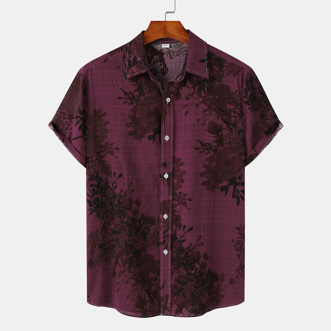 Men's - Floral Shirt - Casual - Modern Style - Ideal for Summer