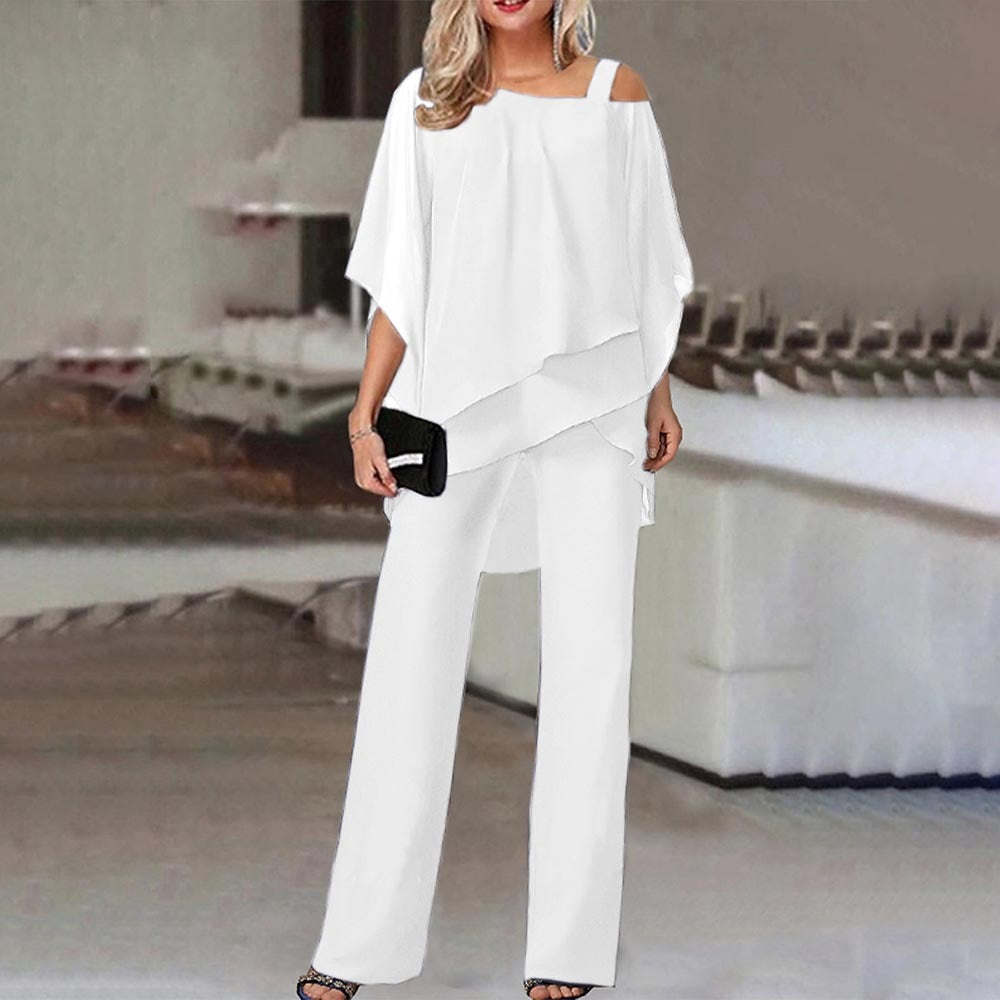 Women's 2-Piece Set Cold Shoulder Polyester