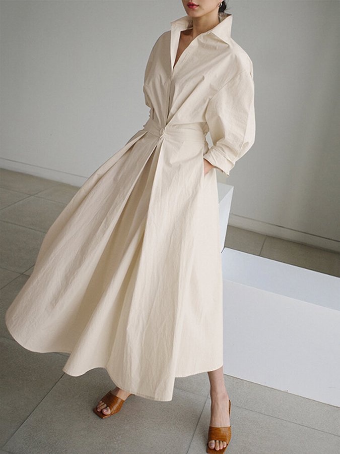 Women's A-Line Dress Lightweight Fabric Summer Elegant White Dress