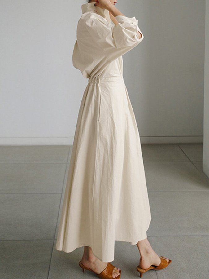 Women's A-Line Dress Lightweight Fabric Summer Elegant White Dress