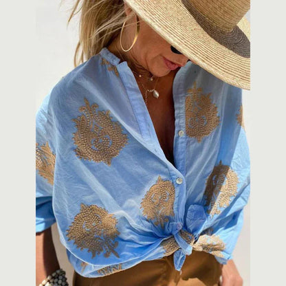 Women's Blouse Lightweight Cotton Summer Top 1