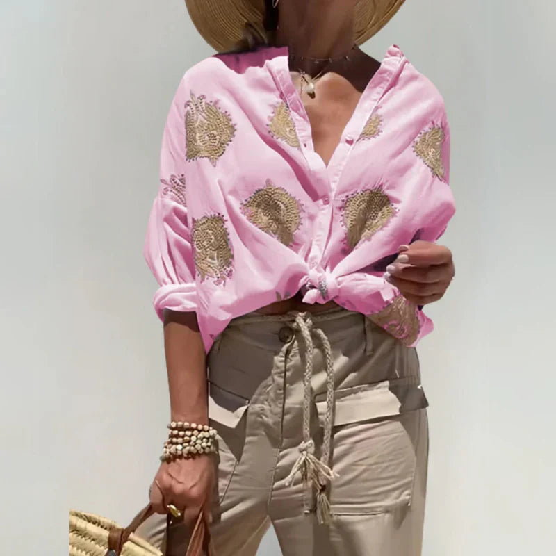 Women's Blouse Lightweight Cotton Summer Top 2