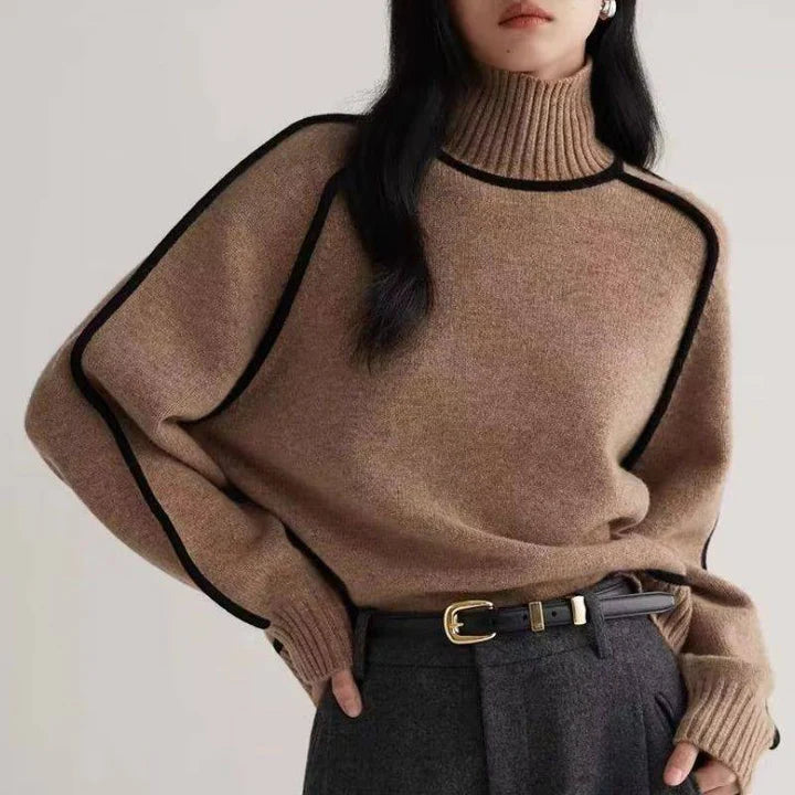 Women's Cashmere Turtleneck Sweater Black 0