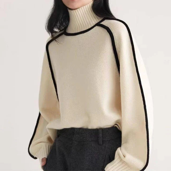 Women's Cashmere Turtleneck Sweater Black 4