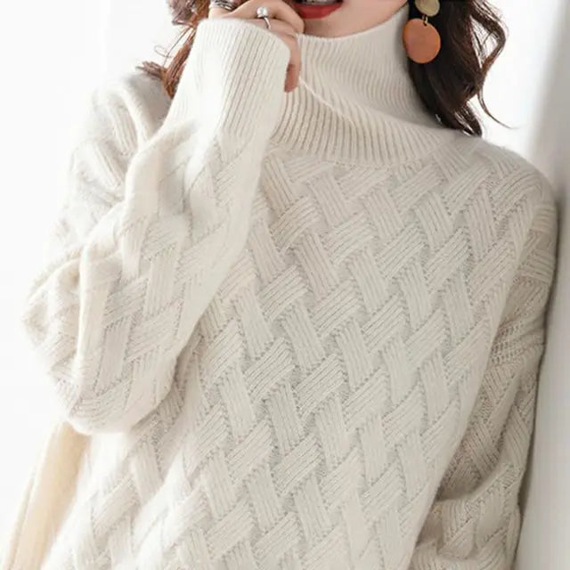 Women's Cozy Turtleneck Sweater – Soft Knit, Comfortable Fit