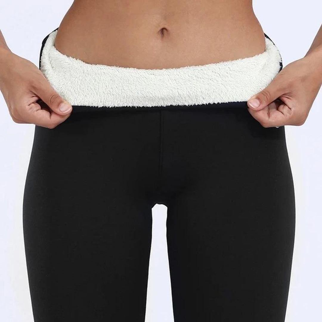 Women's Fleece Lined Leggings Cotton Blend for Winter Comfort 0