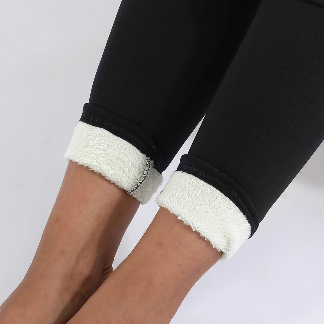 Women's Fleece Lined Leggings Cotton Blend for Winter Comfort 6