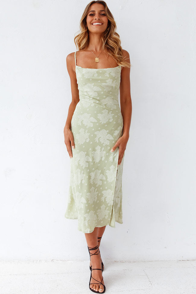 Women's Floral Cowl Neck Midi Dress Lightweight Summer Dresses 0