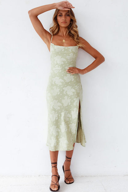 Women's Floral Cowl Neck Midi Dress Lightweight Summer Dresses 1