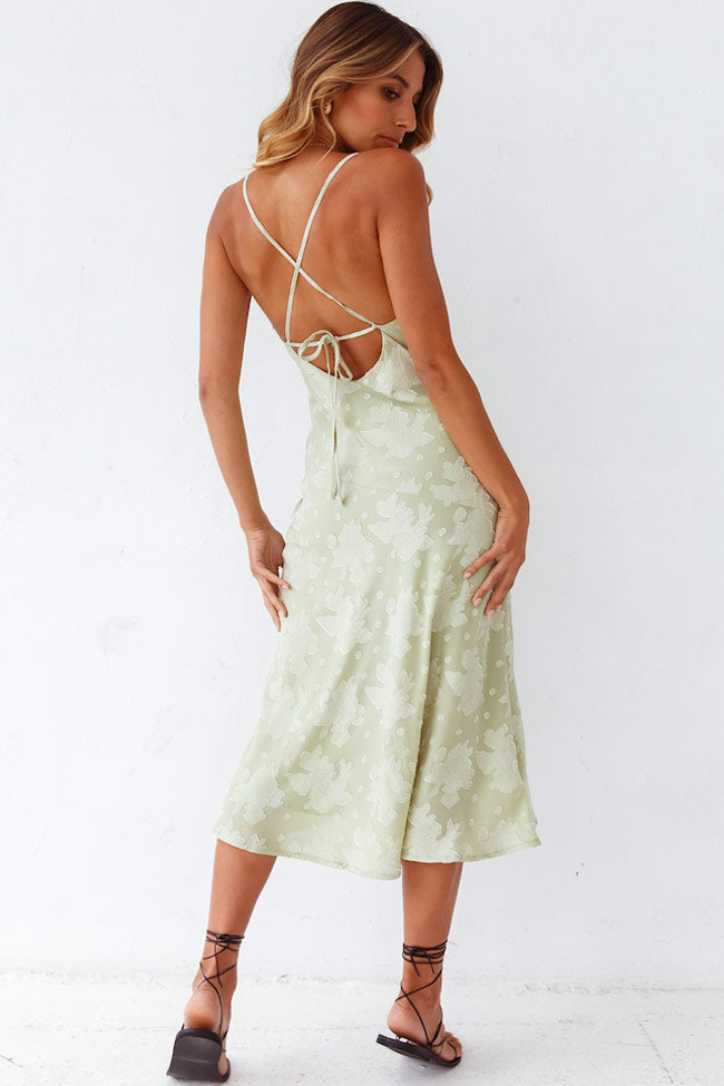 Women's Floral Cowl Neck Midi Dress Lightweight Summer Dresses 3