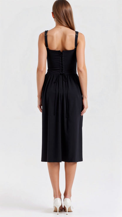 Women's Floral Midi Dress Cotton for Summer Events 4