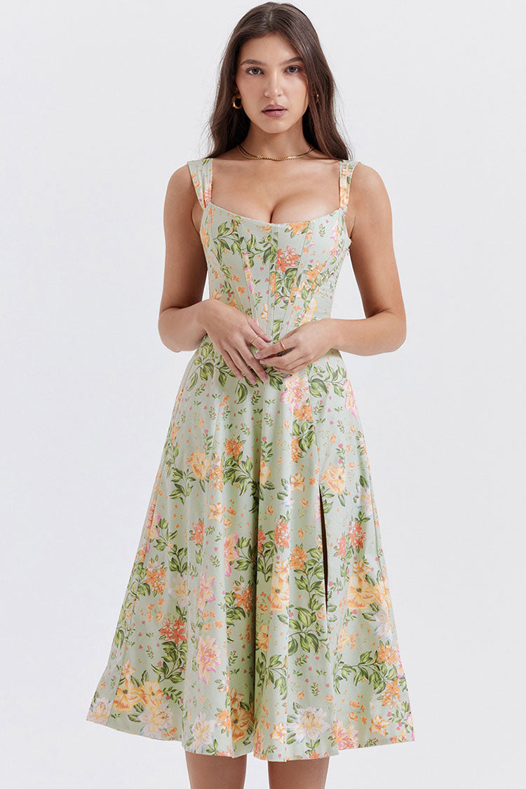 Women's Floral Mini Dress Polyester for Summer 1