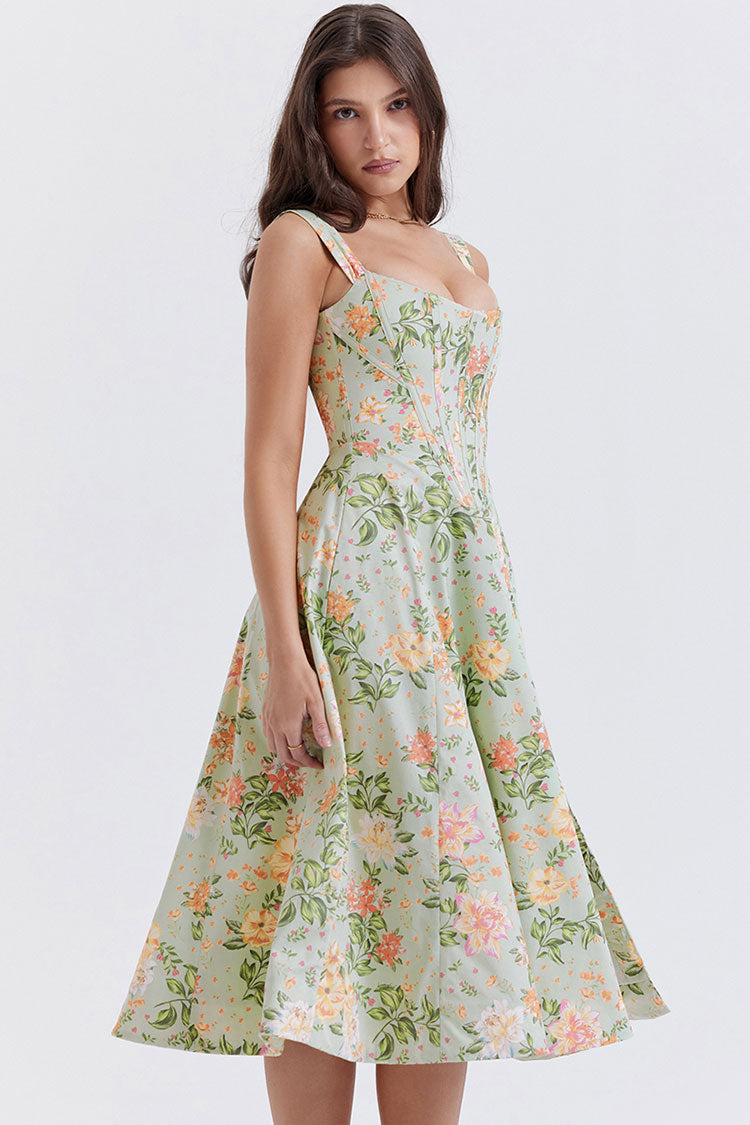 Women's Floral Mini Dress Polyester for Summer 3