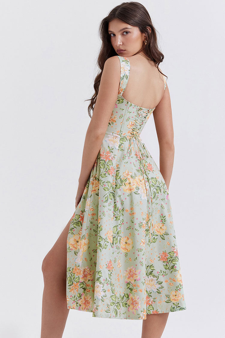 Women's Floral Mini Dress Polyester for Summer 4