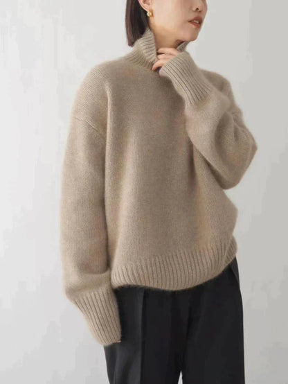 Women's High Neck Sweater Acrylic Blend 5