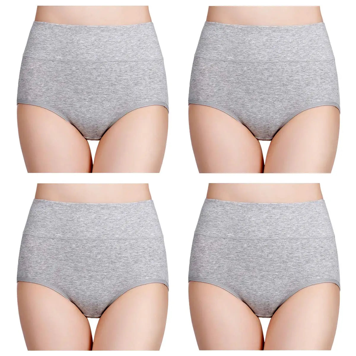 Women's High Waisted Underwear Cotton 4-Pack