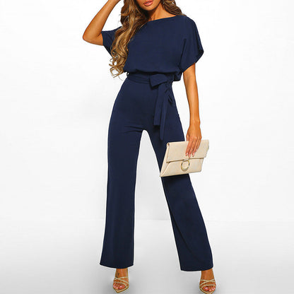 Women's Jumpsuit Knitting Full-Length Fitted Style