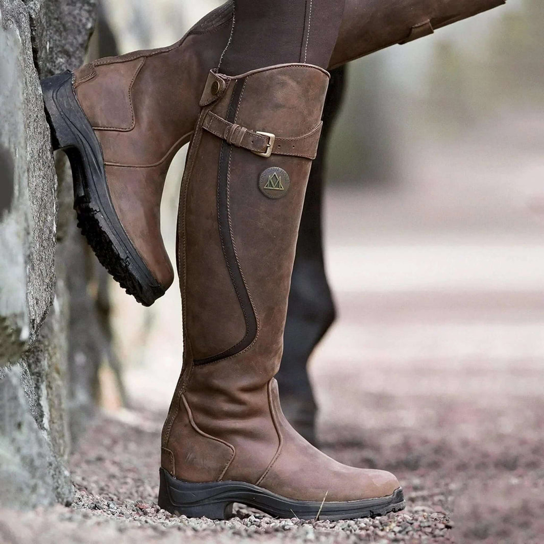 Women's Knee High Boots Waterproof Leather 0