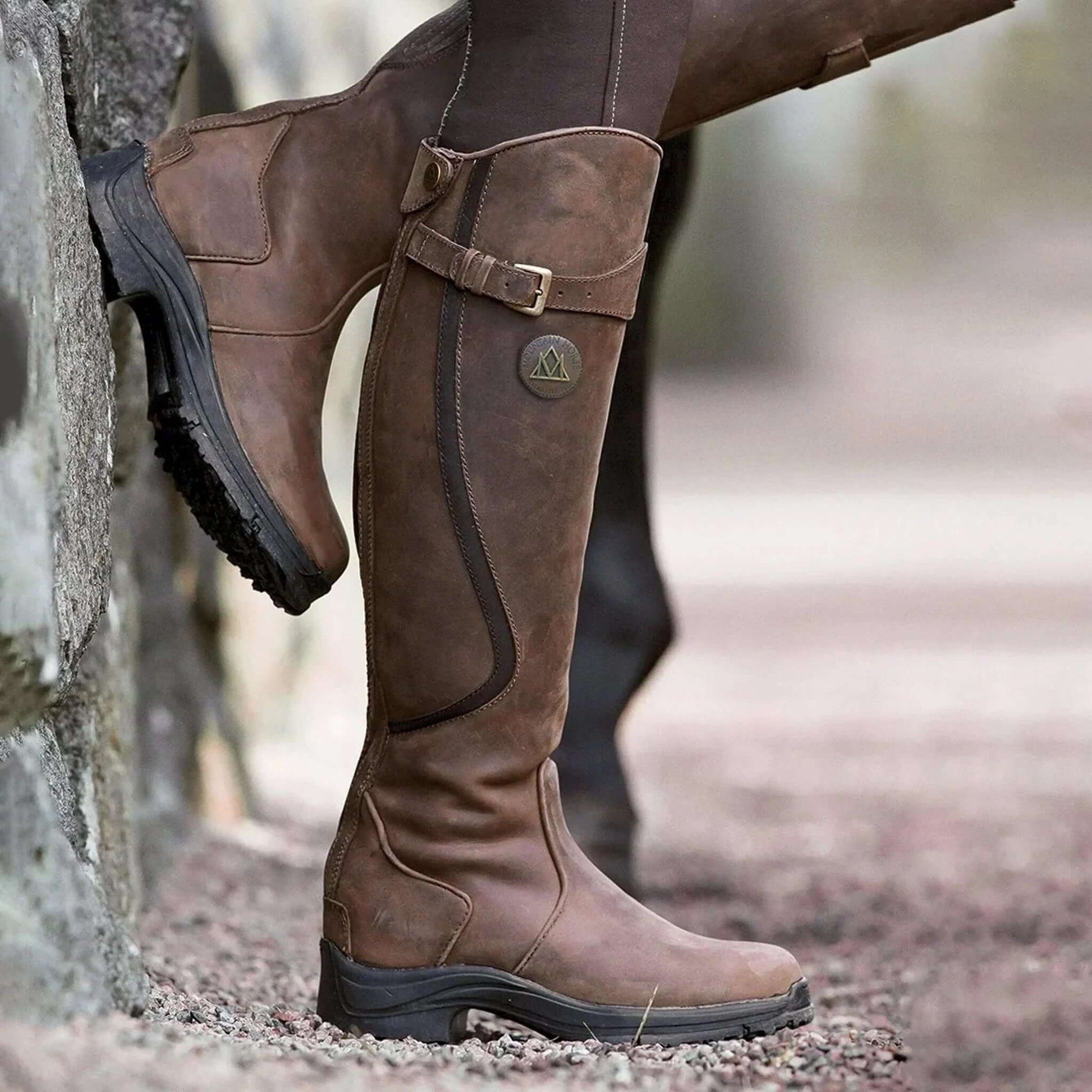 Women's Knee High Boots Waterproof Leather 0