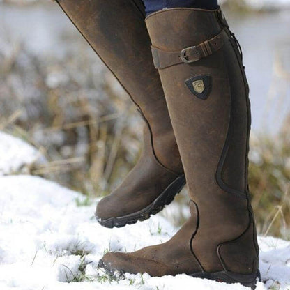 Women's Knee High Boots Waterproof Leather 2