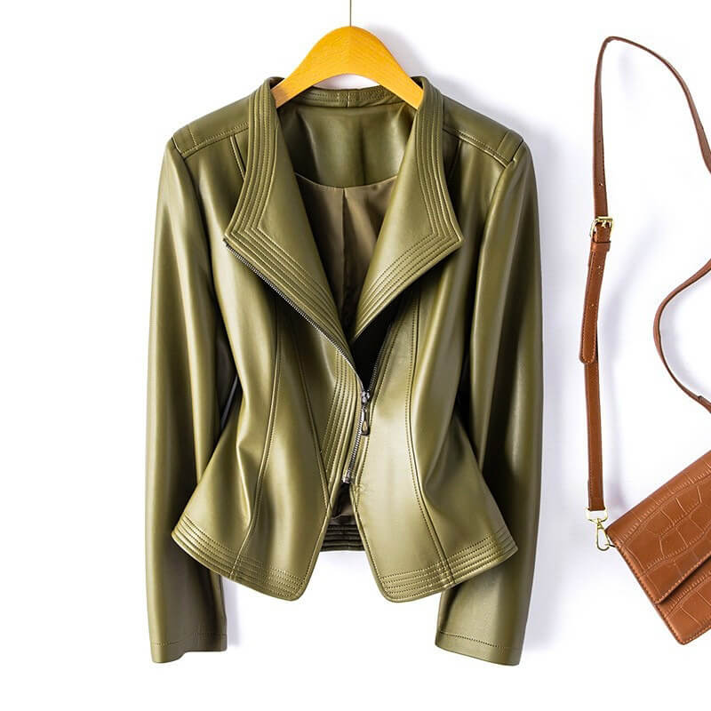 Women's Leather Jacket Vegan Leather 2