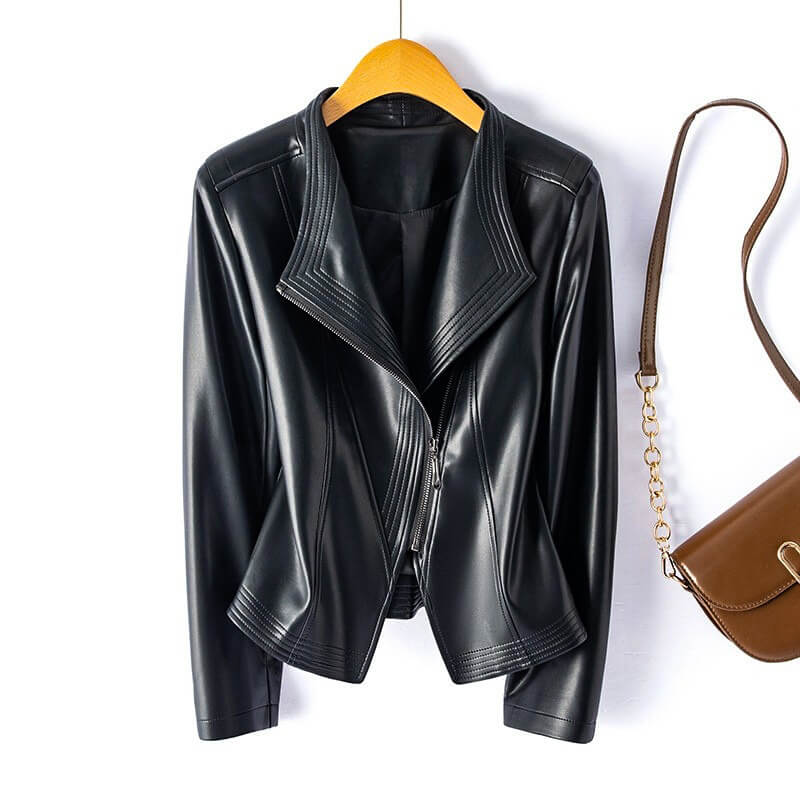 Women's Leather Jacket Vegan Leather 4