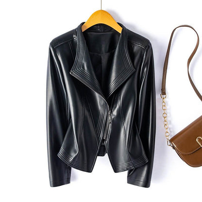 Women's Leather Jacket Vegan Leather 4