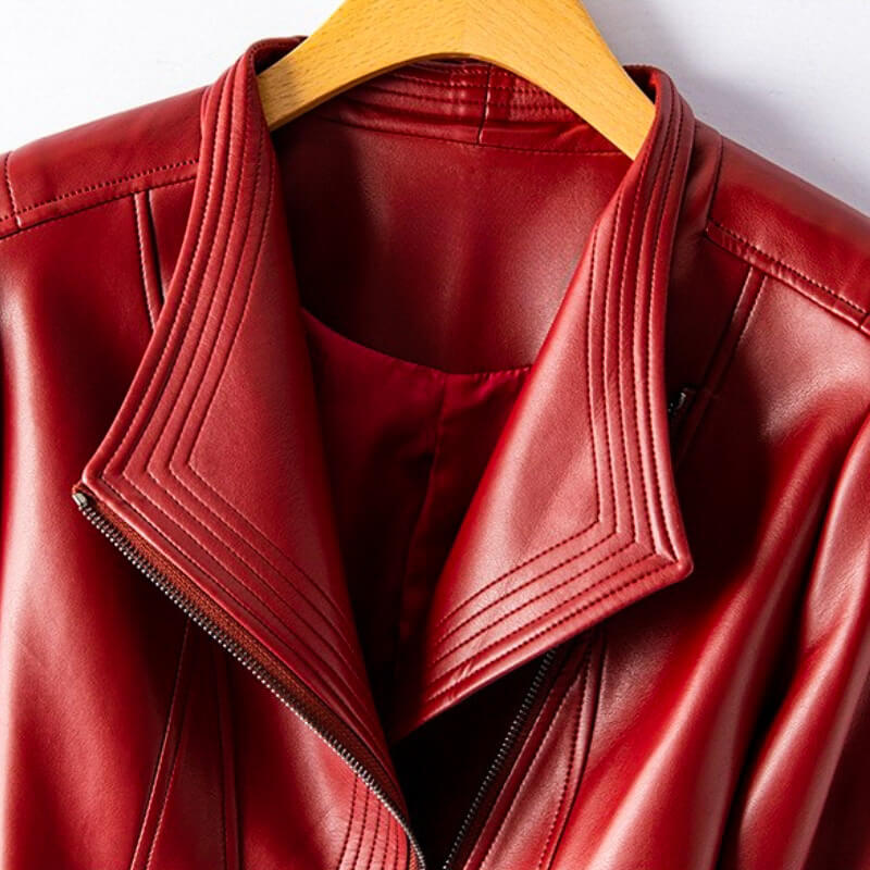 Women's Leather Jacket Vegan Leather 6