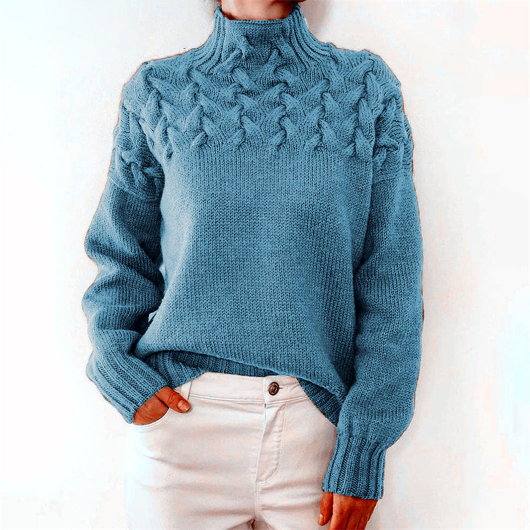 Women's Long Sweater Cotton Turtleneck 0