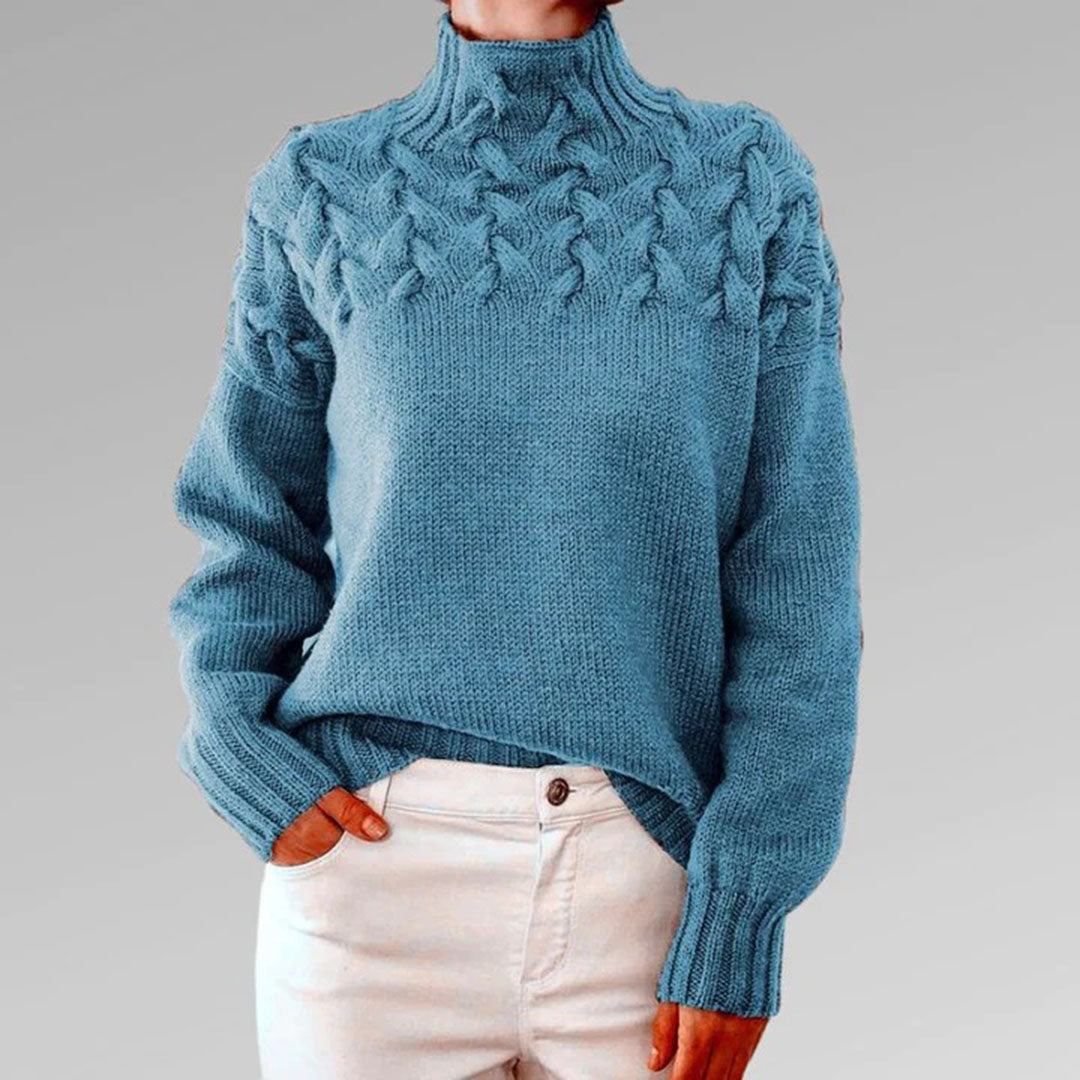 Women's Long Sweater Cotton Turtleneck 1