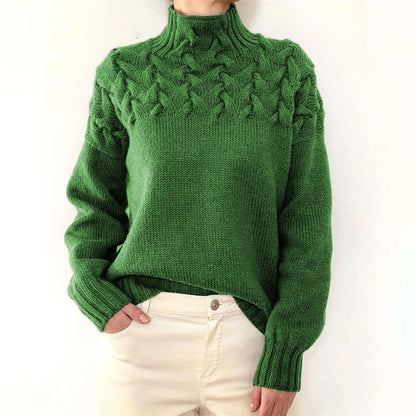 Women's Long Sweater Cotton Turtleneck 4