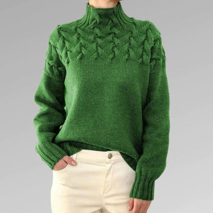Women's Long Sweater Cotton Turtleneck 5