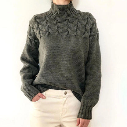 Women's Long Sweater Cotton Turtleneck 6