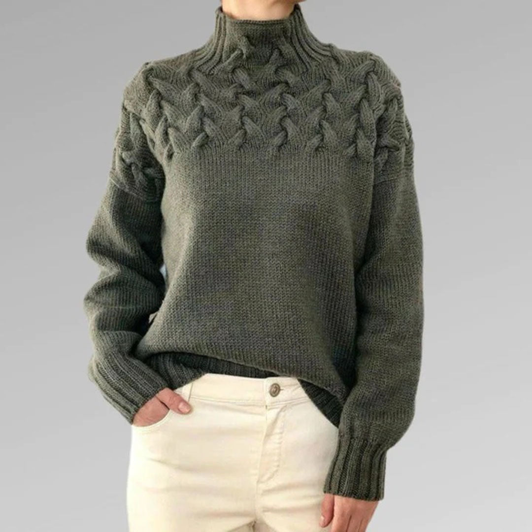 Women's Long Sweater Cotton Turtleneck 7