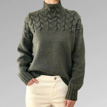 Women's Long Sweater Cotton Turtleneck 7