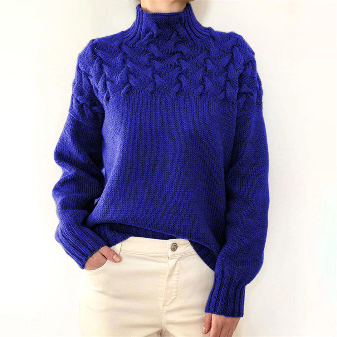 Women's Long Sweater Cotton Turtleneck 8