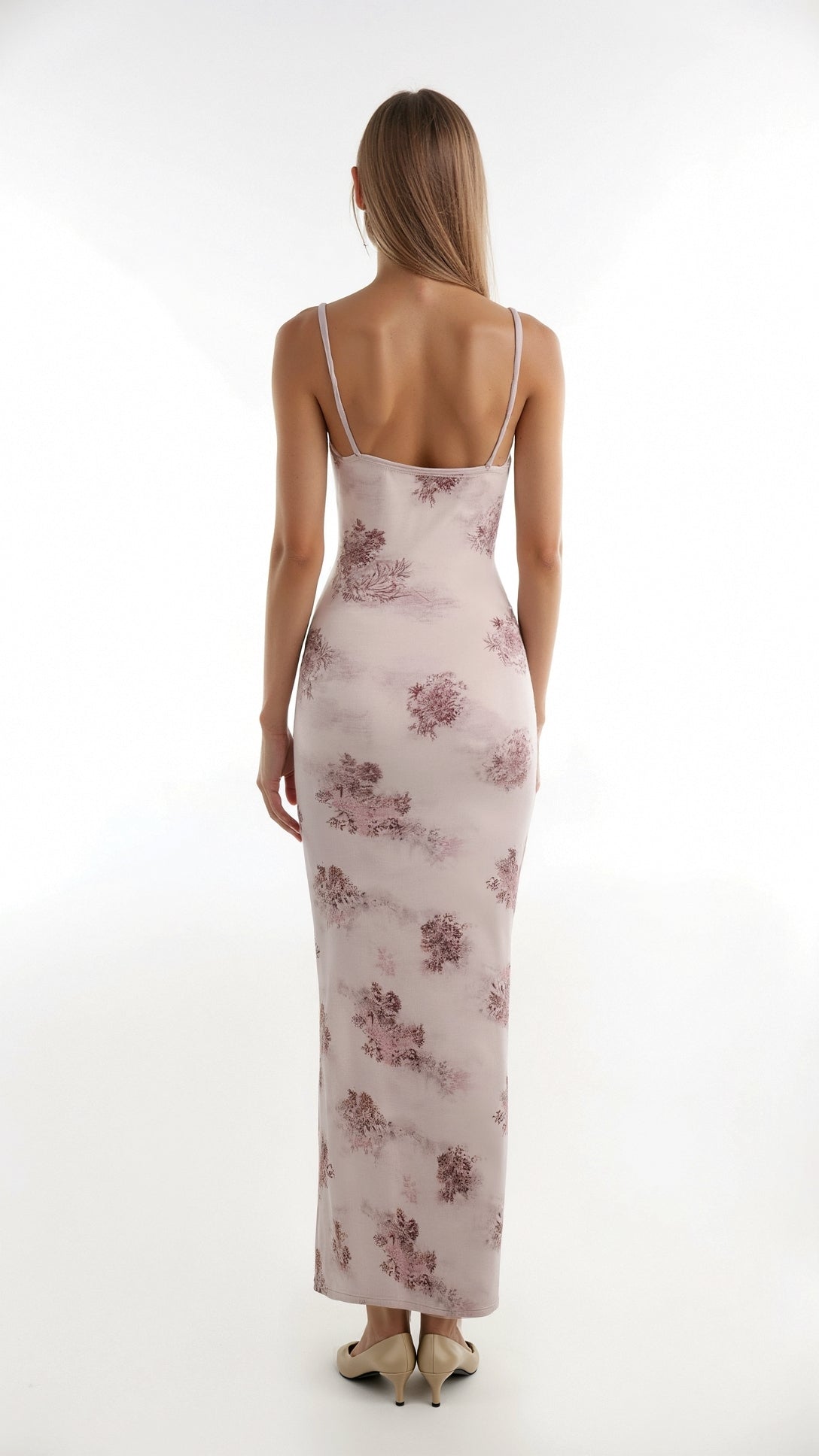 Women's Maxi Dress Chiffon Floral Bustier Style 1