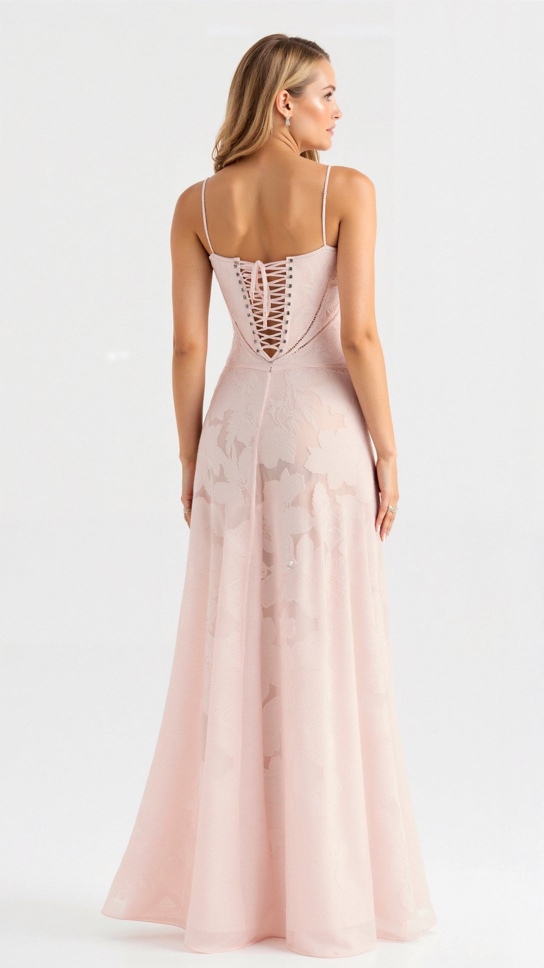 Women's Maxi Dress Floral Jacquard 1