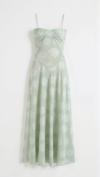 Women's Maxi Dress Floral Jacquard 8