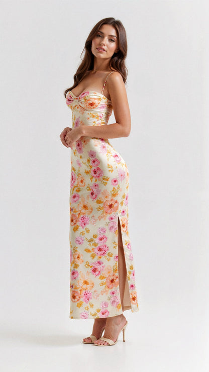 Women's Maxi Dress Floral Print Polyester 3