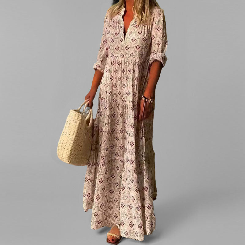 Women's Maxi Dress Lightweight Polyester Vintage Print