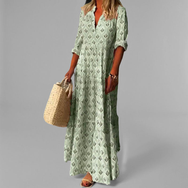 Women's Maxi Dress Lightweight Polyester Vintage Print