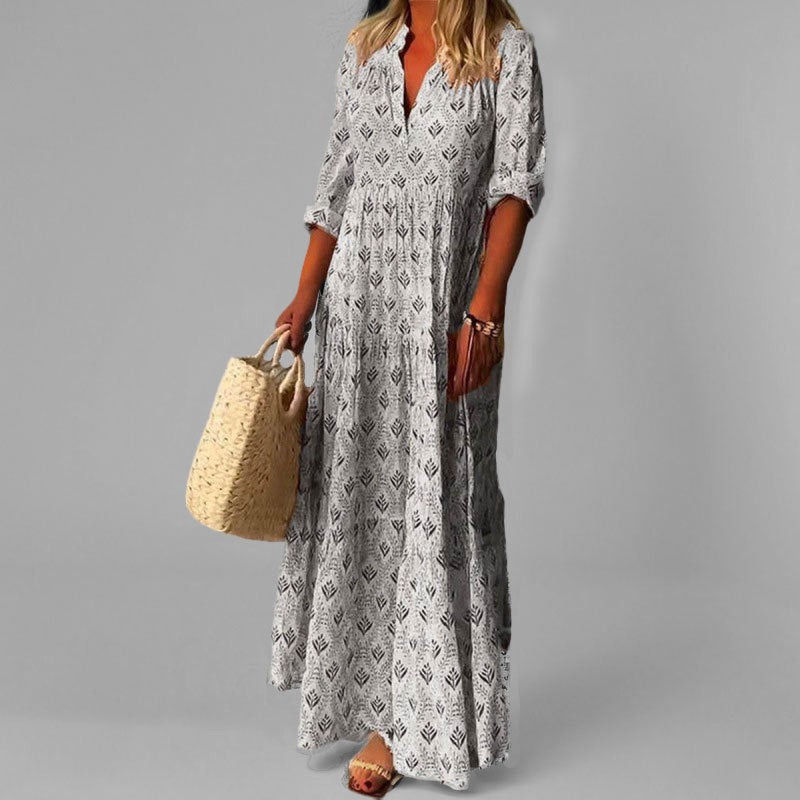 Women's Maxi Dress Lightweight Polyester Vintage Print