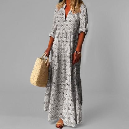 Women's Maxi Dress Lightweight Polyester Vintage Print