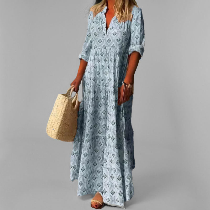 Women's Maxi Dress Lightweight Polyester Vintage Print