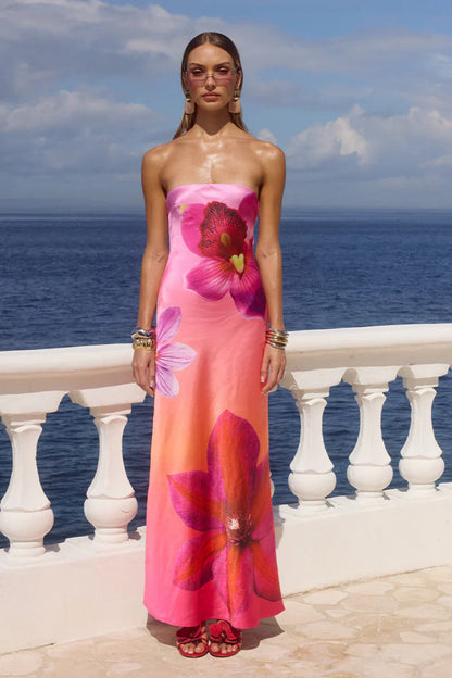 Women's Maxi Dress Polyester Ombre Design 0